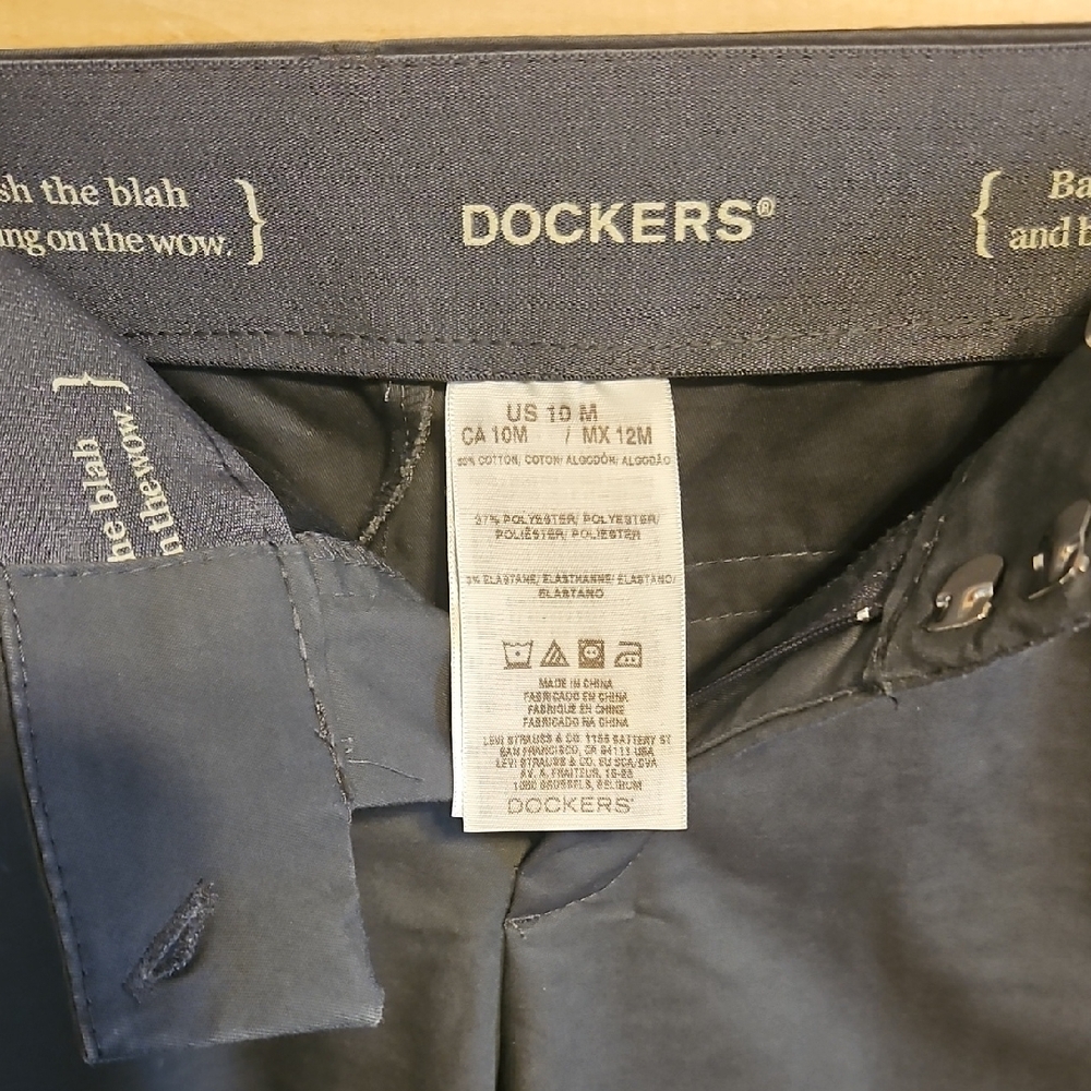 Dockers Women's Blue-grey Chinos 10 M - Picture 2 of 6